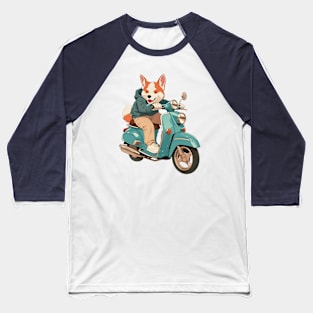 Cool dog riding motorbike Baseball T-Shirt